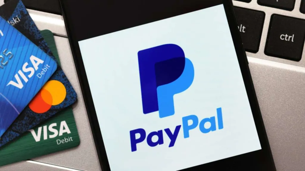 phone with paypal logo