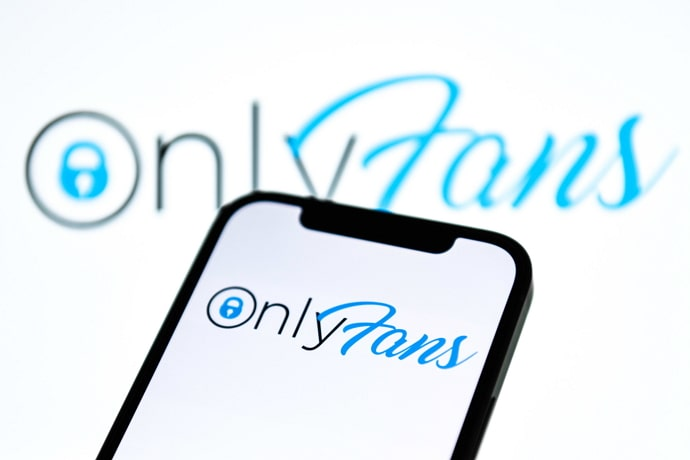 onlyfans-Logo auf dem Telefon