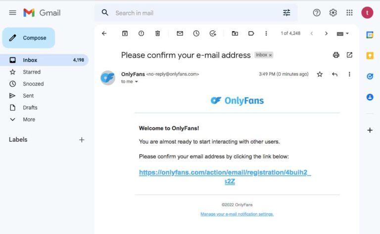 OnlyFans E-Mail