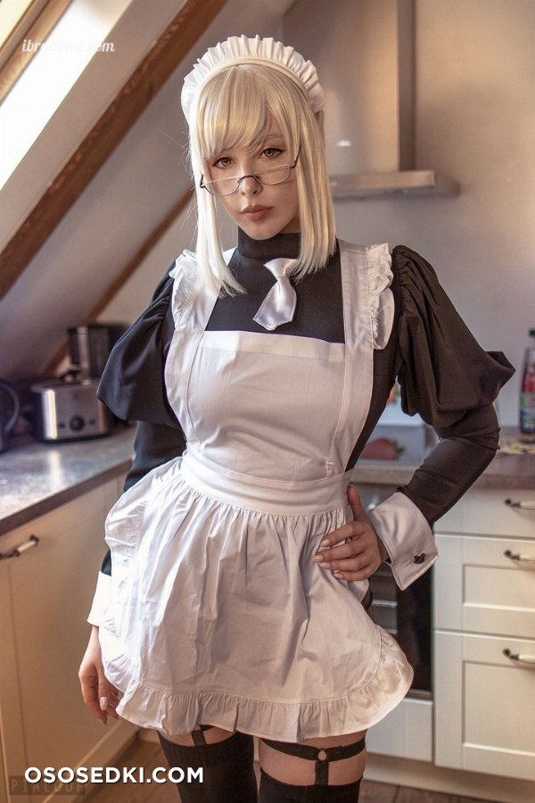 OnlyFans Model wearing a maid costume