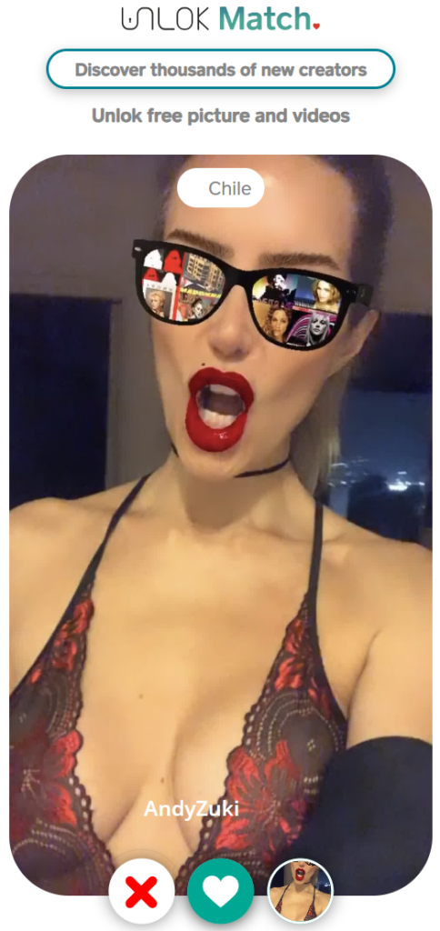 Andrea Zuckermann @andyzuki débloque une photo sexy du modèle portant du rouge à lèvres rouge
