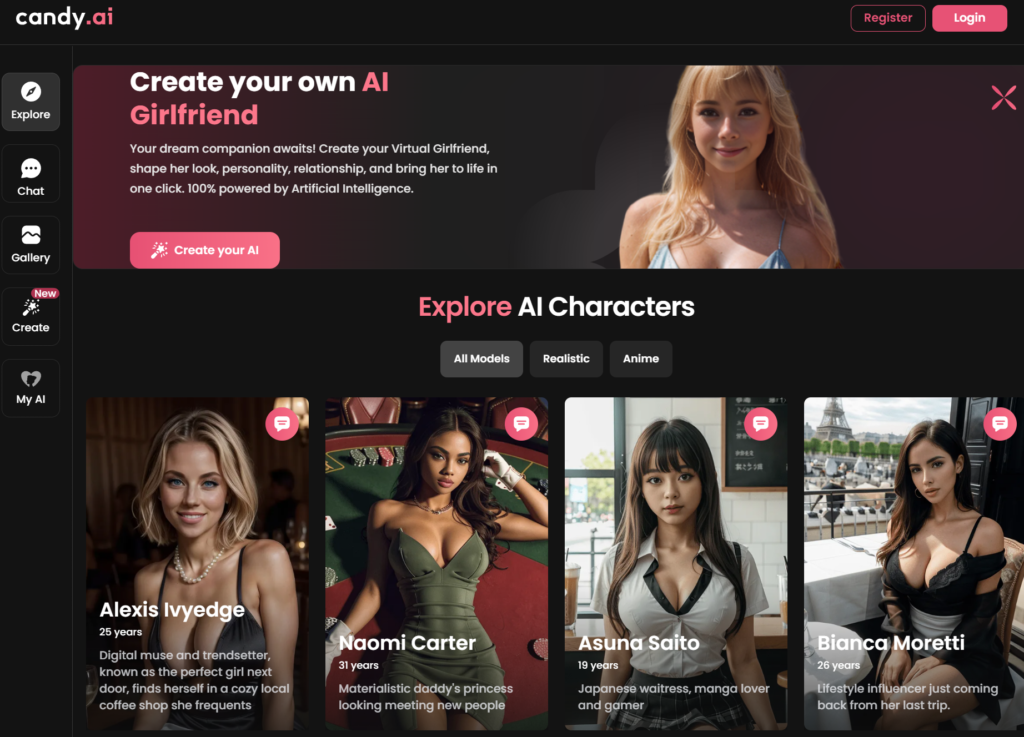 Best AI Porn Chatbot called Candy.ai