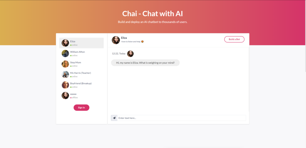 Le migliori app AI per fidanzati Chai AI