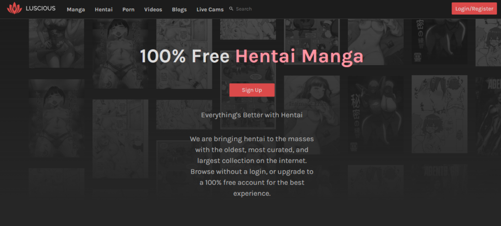 Sitios recomendados para encontrar imágenes hentai con IA Luscious.net