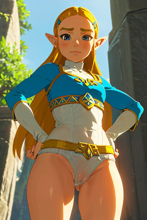 Immagine hentai generata dall'intelligenza artificiale della principessa Zelda - The Legend of Zelda
