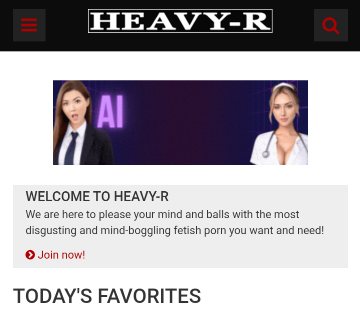 HeavyR.com extreme body modification porn site 