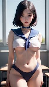 Chica asiática porno AI con ropa sexy 