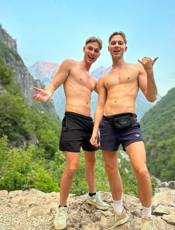 Czech Gay Twins @czechgaytwins OnlyFans model picture in mountain top less