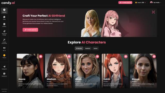 Candy AI waifu generator with the hottest anime porn babes 
