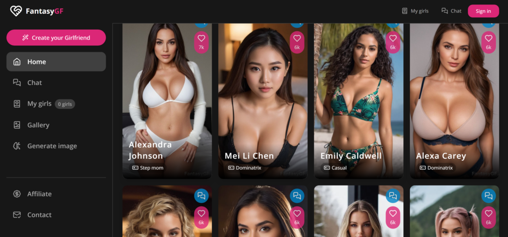 FantasyGF.ai for porn AI.