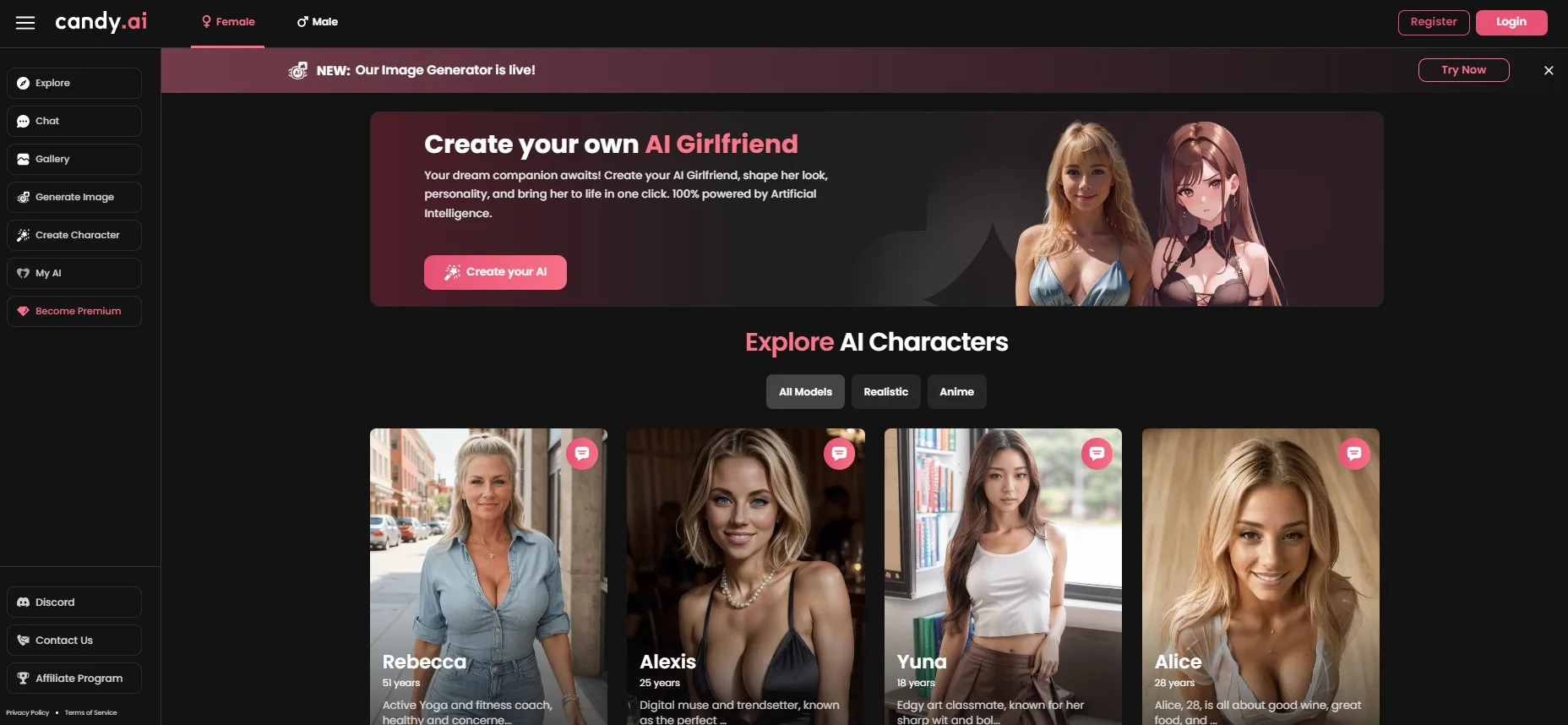 candy.ai for AI Ladyboy generator