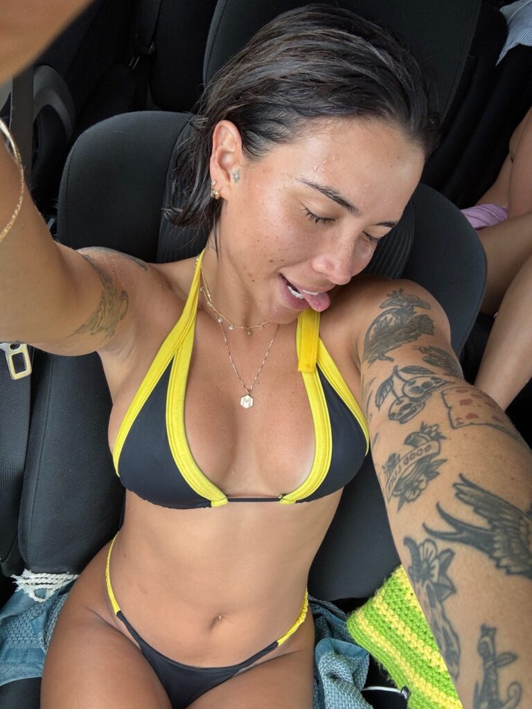 Lavaxgrl OnlyFans model wearing black two piece bikini