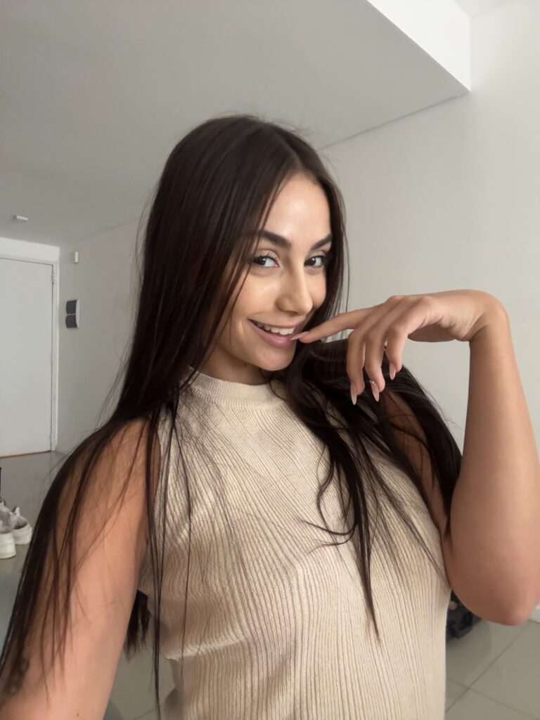 Lily Rose OnlyFans model wearing nude top