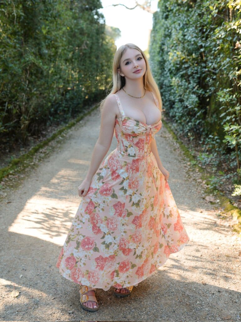 Evie Lee Mikomin OnlyFans cosplayer sexy model wearing sexy dress