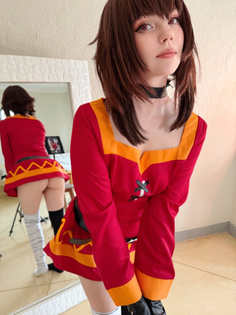 Caticornplay @caticornplay OnlyFans hot model wearing hot kono suba anime cosplay costume