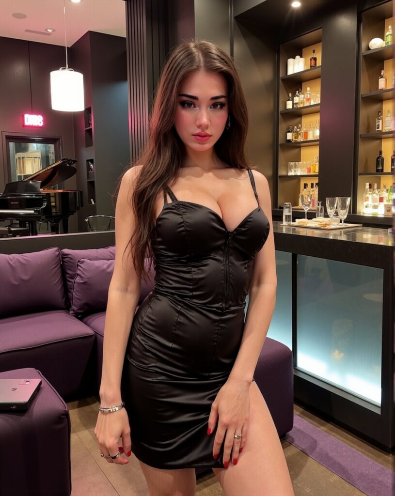 JenFoxx @jenfoxxuwu OnlyFans hot model wearing black dress