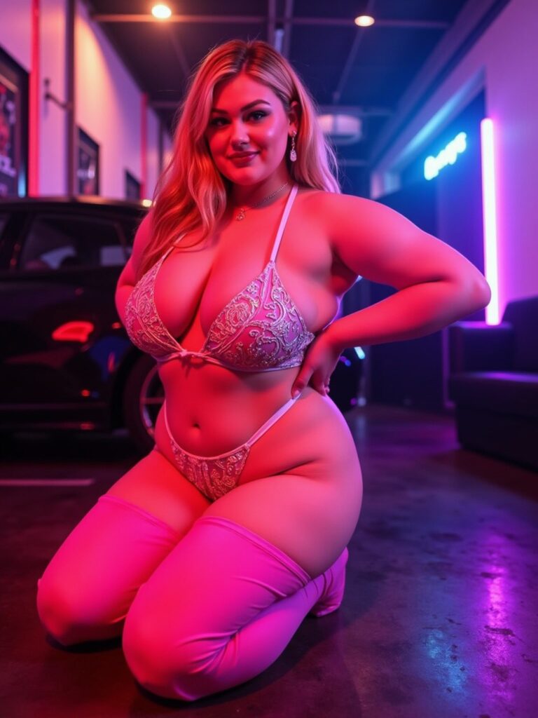 Adelina Manaut @adelinavip OnlyFans chubby model wearing sexy lingerie in a bar