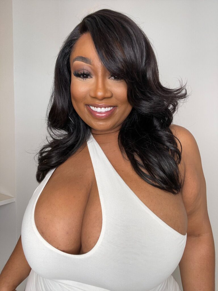 Brittney Tonee OnlyFans busty model wearing white
